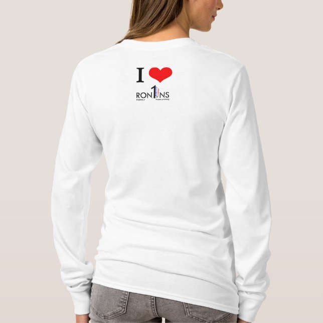Camiseta Hoodie das senhoras (Verso)