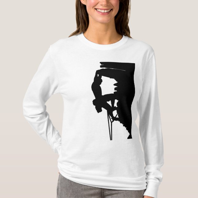 Camiseta Hoodie das senhoras da escalada (Frente)