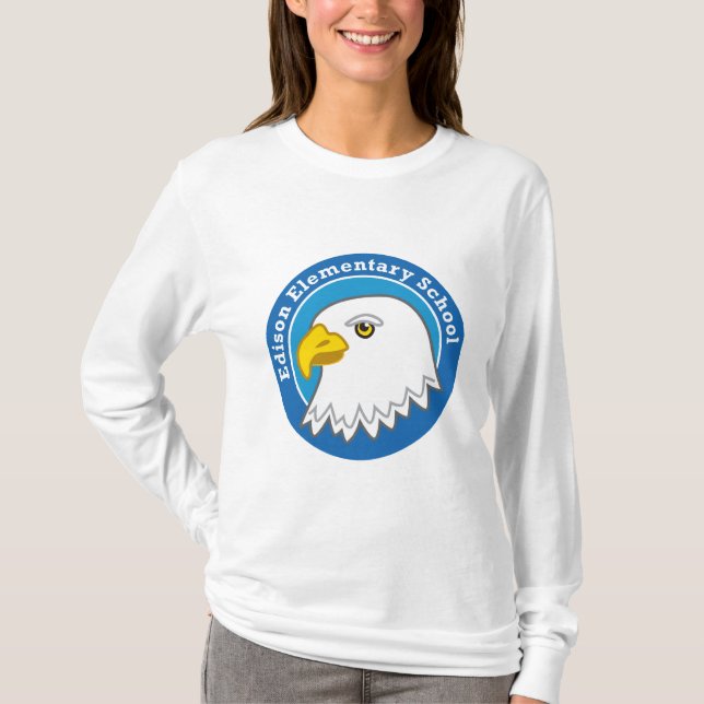 Camiseta Hoodie das senhoras de Eagle (Frente)