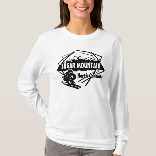 Camiseta Hoodie das senhoras de North Carolina da montanha (Frente)