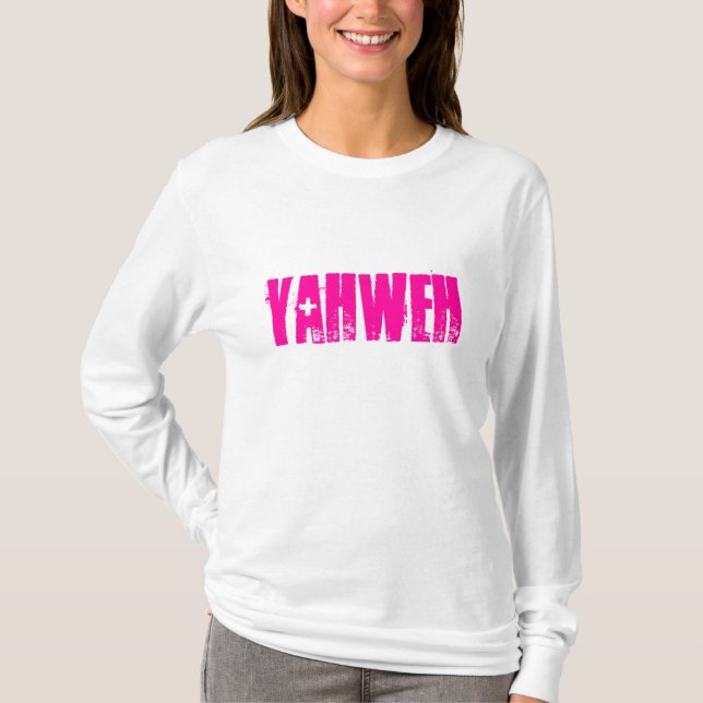Camiseta Hoodie das senhoras de Yahweh (Frente)