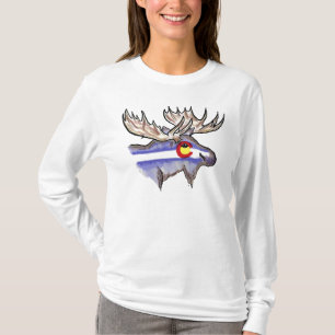 Camiseta Hoodie das senhoras dos alces de Colorado