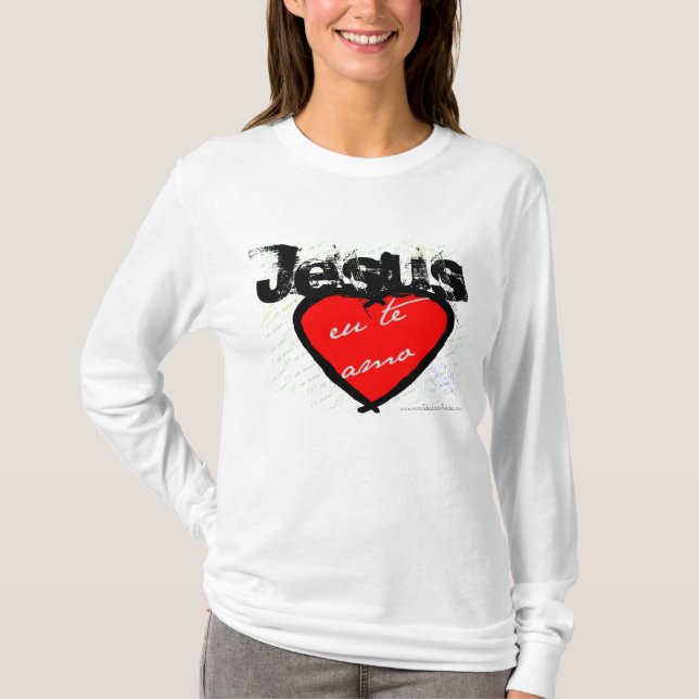 Camiseta HOODIE do amo do te do eu de Jesus (Frente)