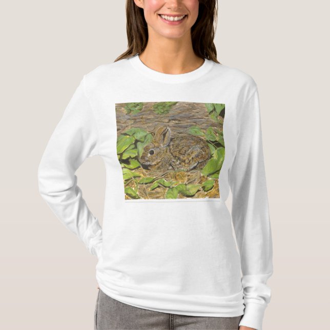 Camiseta Hoodie do coelho (Frente)