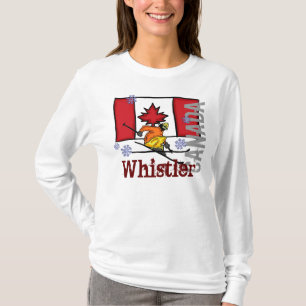Camiseta Hoodie do esqui de Canadá do assobiador