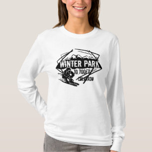 Camiseta Hoodie do logotipo da elevação do esqui de