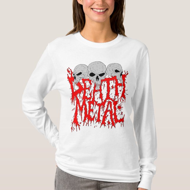 Camiseta Hoodie do metal da morte (Frente)
