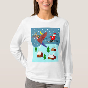 Camiseta Hoodie do papai noel do esqui