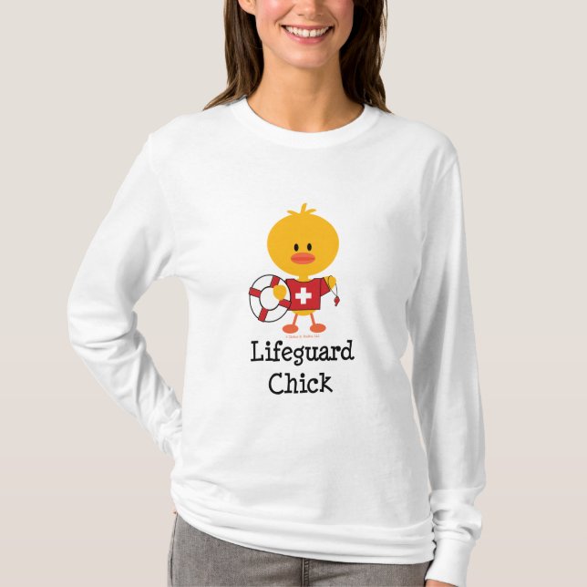 Camiseta Hoodie do pintinho do Lifeguard (Frente)