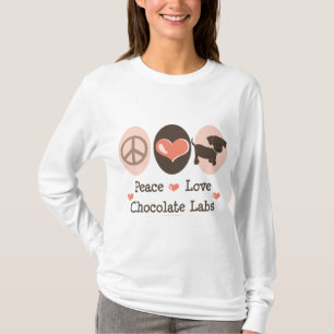 Camiseta Hoodie dos laboratórios do chocolate do amor da