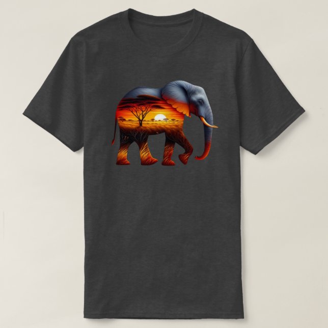 Camiseta Hoodie, Elefante Africano (Frente do Design)