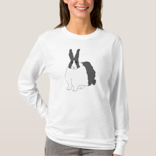 Camiseta Hoodie holandês das mulheres do coelho