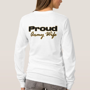 Camiseta Hoodie orgulhoso da esposa do exército