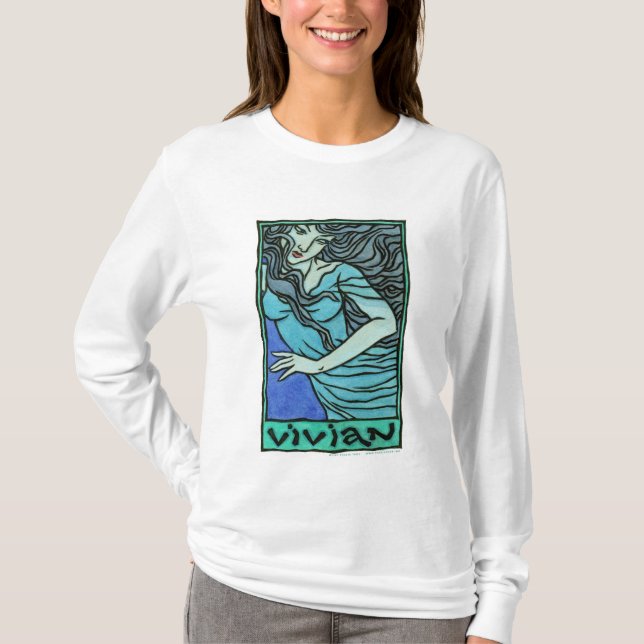 Camiseta Hoodie por muito tempo Sleeved do AA das mulheres (Frente)