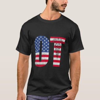 Camiseta Hoodie Usa, Terapeuta Ocupacional Sinalizador Ot G