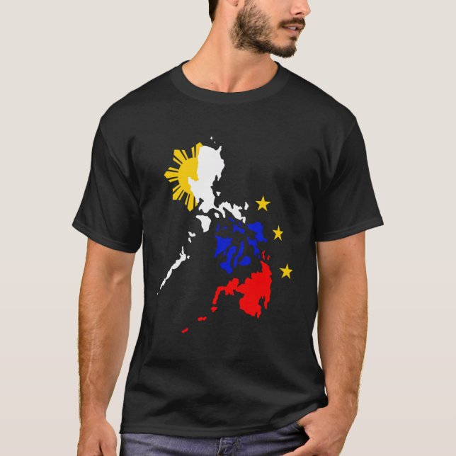 Camiseta Hoodies do mapa filipino (Frente)