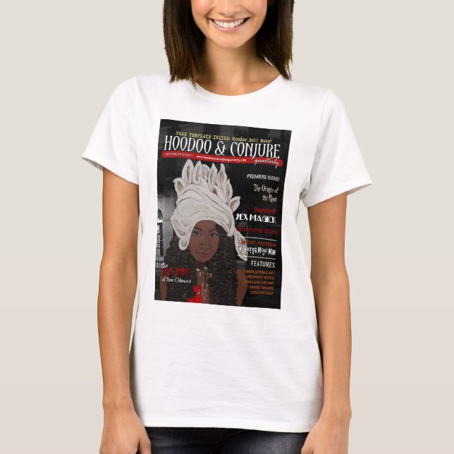 Camiseta Hoodoo e conjure trimestralmente (Frente)