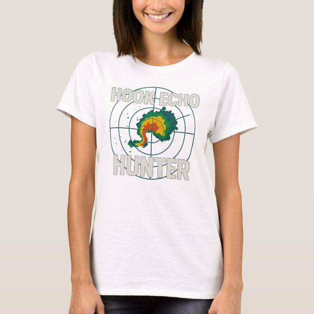 Camiseta Hook Echo Hunter | Radar de Chaser de Tempestade (Frente)