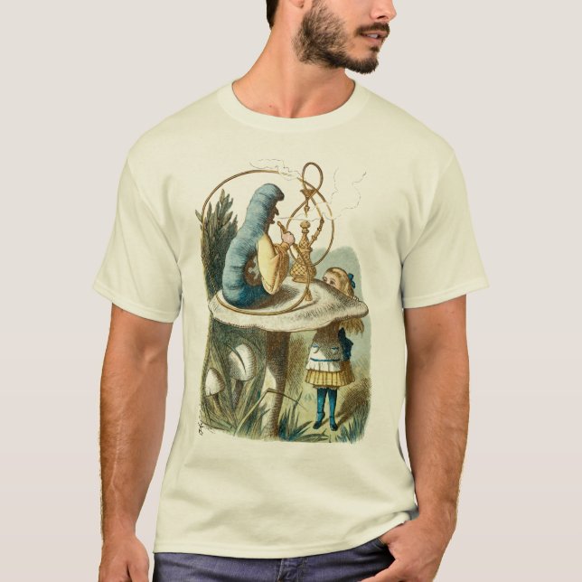 Camiseta Hookah Caterillar De Alice No País Das Maravilhas (Frente)