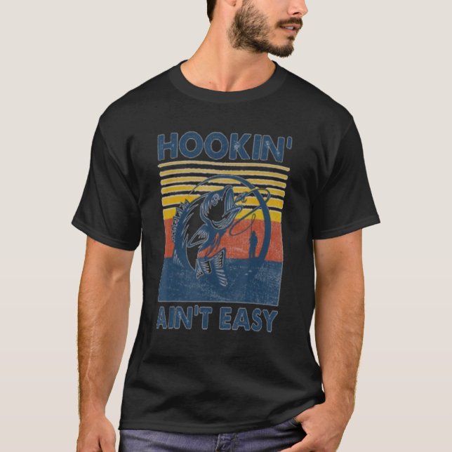 Camiseta Hookin''t Easy Vintage Fish (Frente)