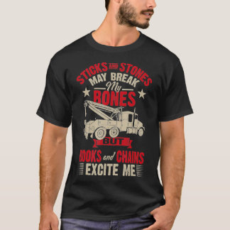 Camiseta Hooks And Chains Excite Me Funny Tow Truck 