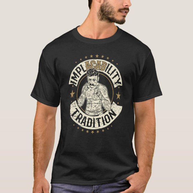 Camiseta Hooligan Implacability Tradition Box Back Print Ba (Frente)