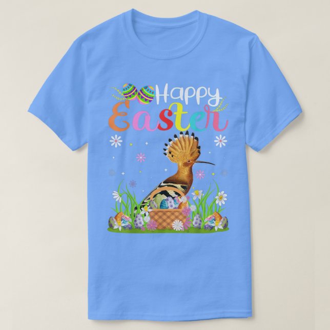 Camiseta Hoopoes Bird Bunny Ovo Caçando Hoopoes Engraçados  (Frente do Design)