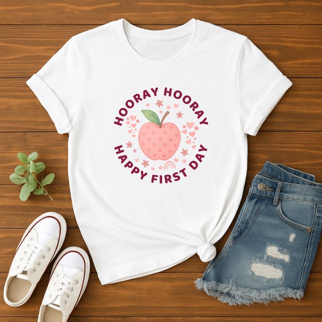 Camiseta Hooray Hooray Happy First Day Back to School Kids (Cute First Day Of School Tshirt, Back to School Kids Shirt)