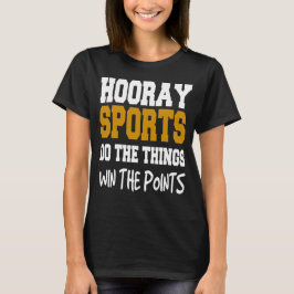 Camiseta Hooray o t-shirt básico das mulheres dos esportes