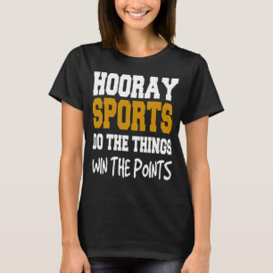 Camiseta Hooray o t-shirt básico das mulheres dos esportes