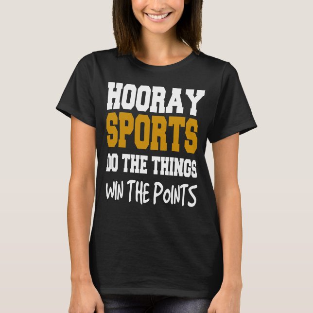 Camiseta Hooray o t-shirt básico das mulheres dos esportes (Frente)