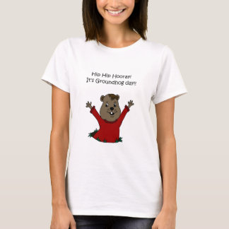 Camiseta hooray seu dia de Groundhog
