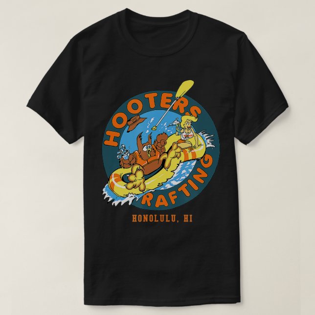 Camiseta Hooters Rafting Honolulu (Frente do Design)