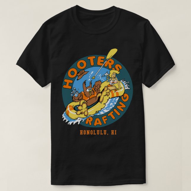 Camiseta Hooters Rafting Honolulu 2 (Frente do Design)