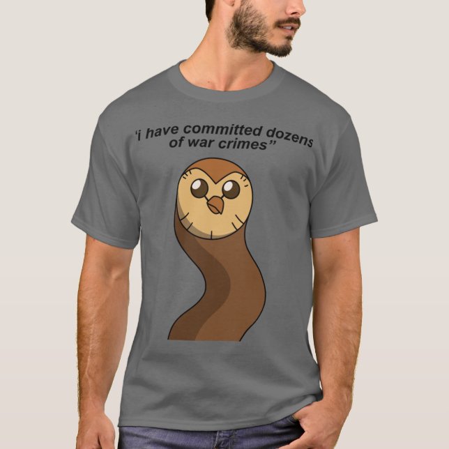 Camiseta Hooty has committed war crime Perfect Gift Owl hou (Frente)