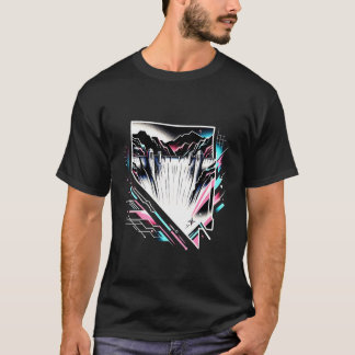 Camiseta Hoover Dam Nevada Aestética 80s Art Vivid Blue