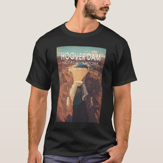 Camiseta Hoover Dam Viagem Art Vintage (Frente)