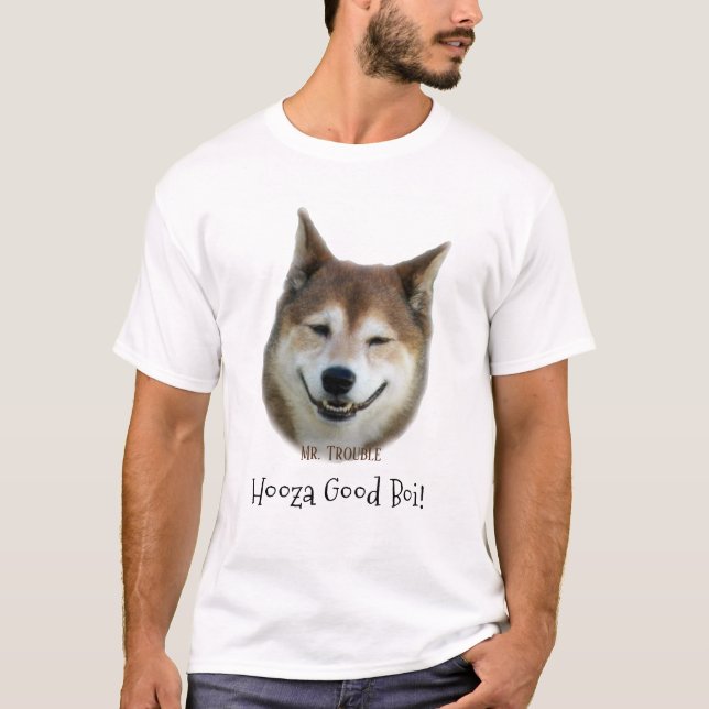Camiseta "Hooza Good Boi!" Foto Personalizada De Pet Do Shi (Frente)