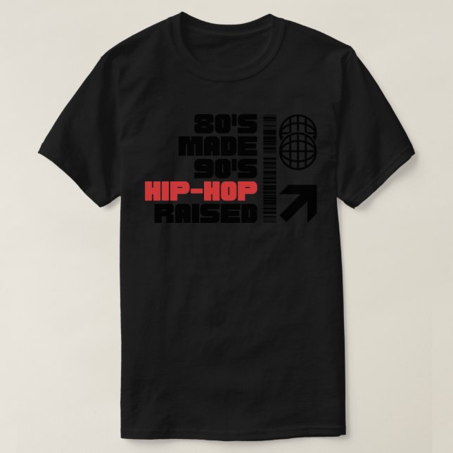Camiseta Hop Hip Hop 80 S Feito 90 S Levantado 1 (Frente do Design)
