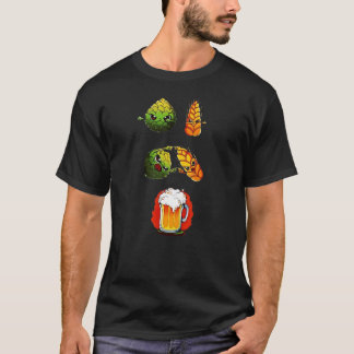 Camiseta hop, wheat, beer. dbz satira fusion