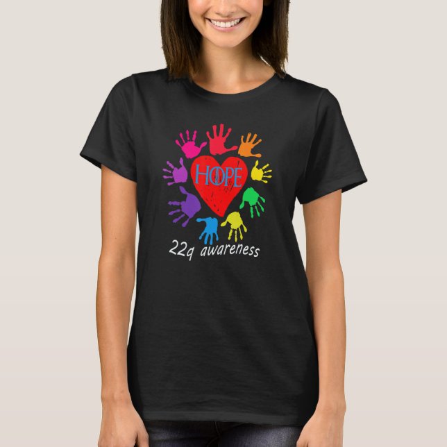 Camiseta HOPE 22q awareness , diGeorge syndrome ,funny desi (Frente)