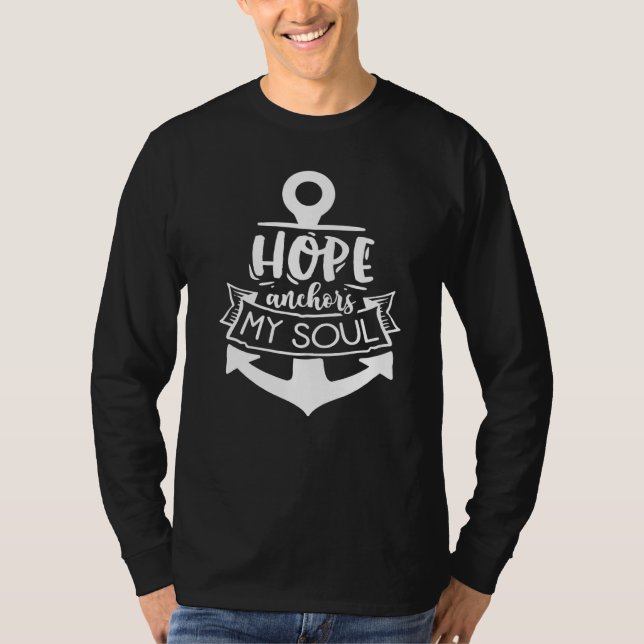 Camiseta Hope Anchor My Soul God Motivation Faith (Frente)