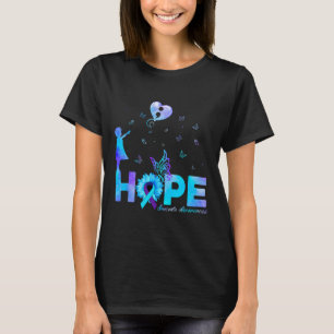 Camiseta HOPE Borboleta Sunflower Suicídio Awarts