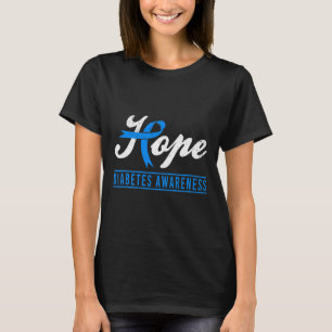Camiseta Hope Diabetes Sensibilização Fita Diabetes Tipo 1 