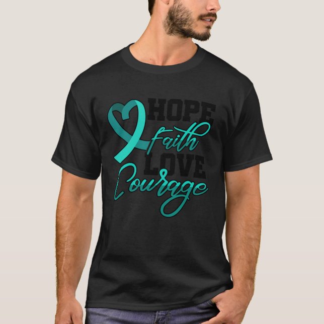 Camiseta Hope Faith Love Courage PSTD Stress Awareness Mont (Frente)