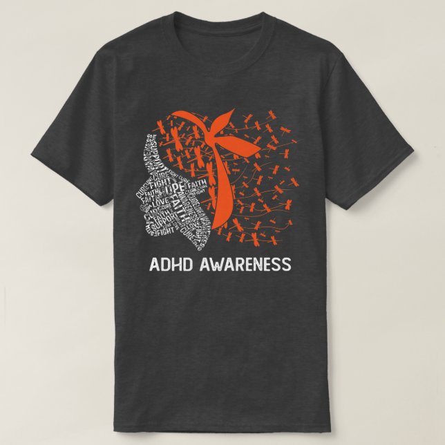Camiseta Hope Fight ADHD Awareness Premium  (Frente do Design)