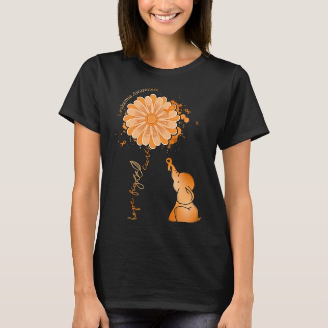 Camiseta Hope Fight Cure Sunflower Elephemia Awaren (Frente)