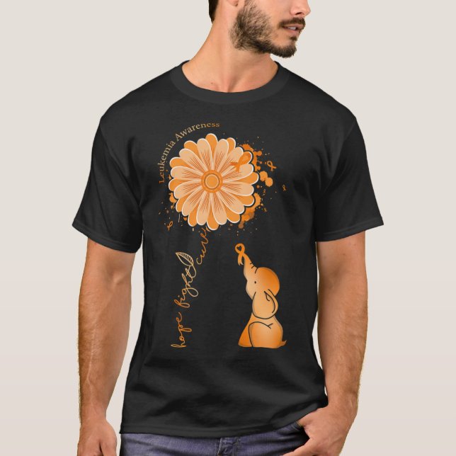Camiseta Hope Fight Cure Sunflower Elephemia Awaren (Frente)