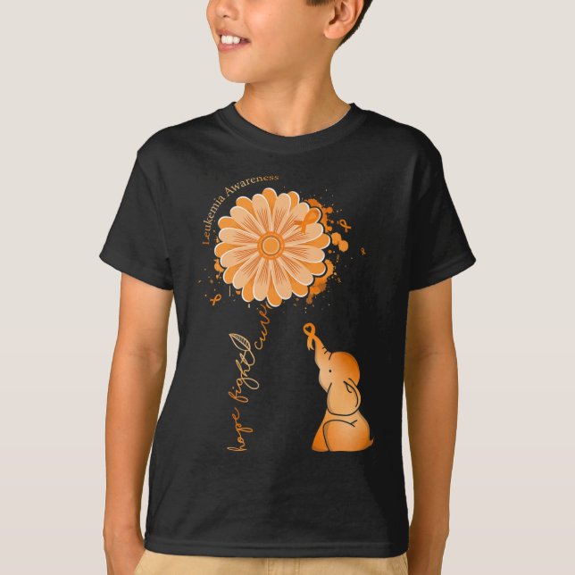 Camiseta Hope Fight Cure Sunflower Elephemia Awaren (Frente)