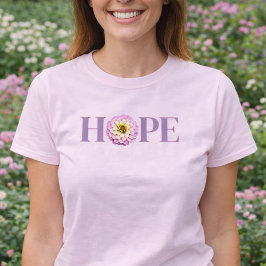Camiseta Hope Floral Zinnia Light Pink Christian Design